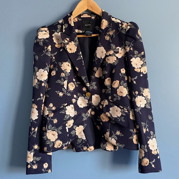 Smythe Jackets & Blazers - Smythe Floral Navy Blazer